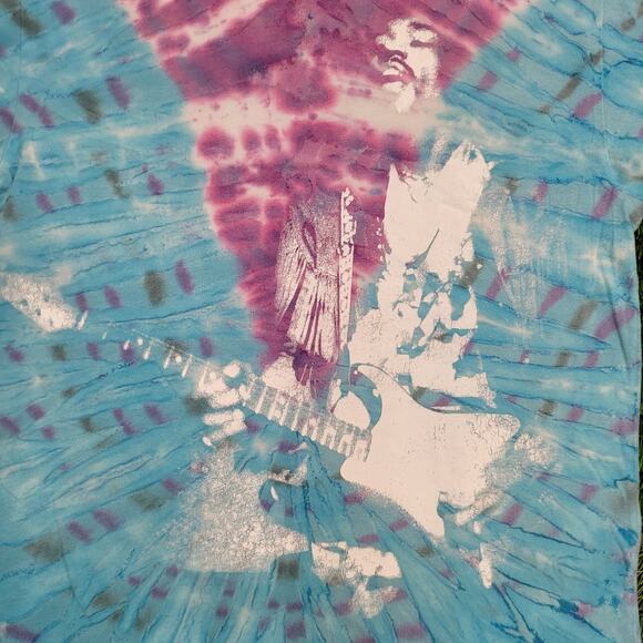 Jimi-Hendrix Tie-Dye Shirt Womens Small 18x24 Blue Purple - Picture 9 of 12